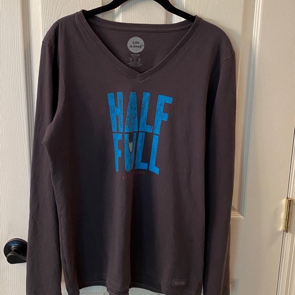 Life is Good “Half Full” Long Sleeve Tee🍾 - Picture 6 of 8